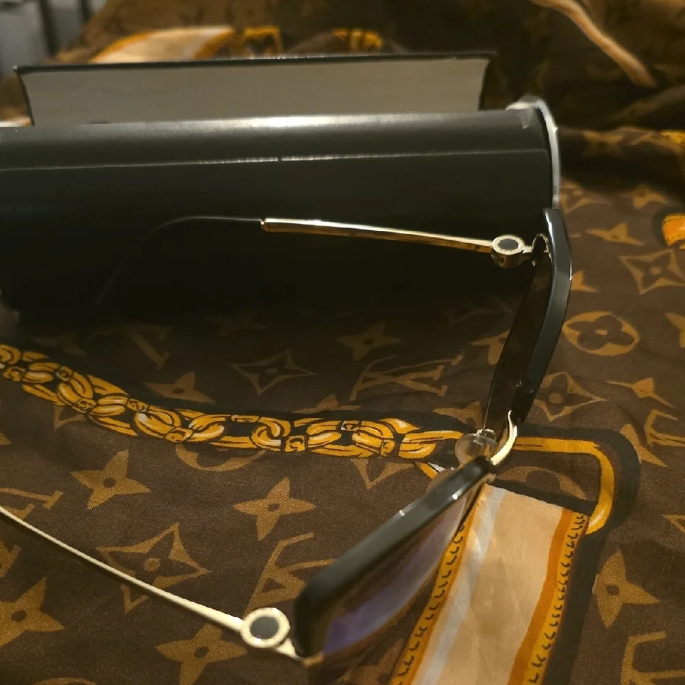 Bulgari Gold and Black Sunglasses - Picture 3 of 5
